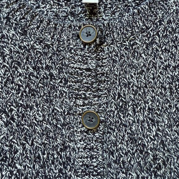 L.L.Bean Women’s Marled Cotton Button Front Cardigan Sweater M Petite - Picture 4 of 7